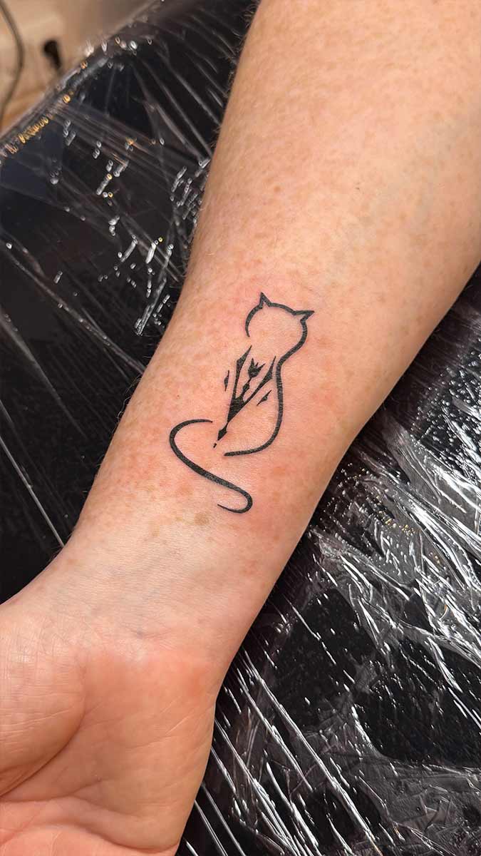 how to heal a small tattoo cat silhouette how to heal a small tattoo cat silhouette