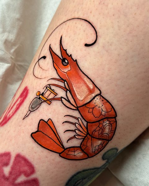 tattoo-lounge-helsinki-studio-elisa-neotraditional-shrimp-tatuointi Elisa Latva-Kiskola - File Line | Neotraditional Tattoos